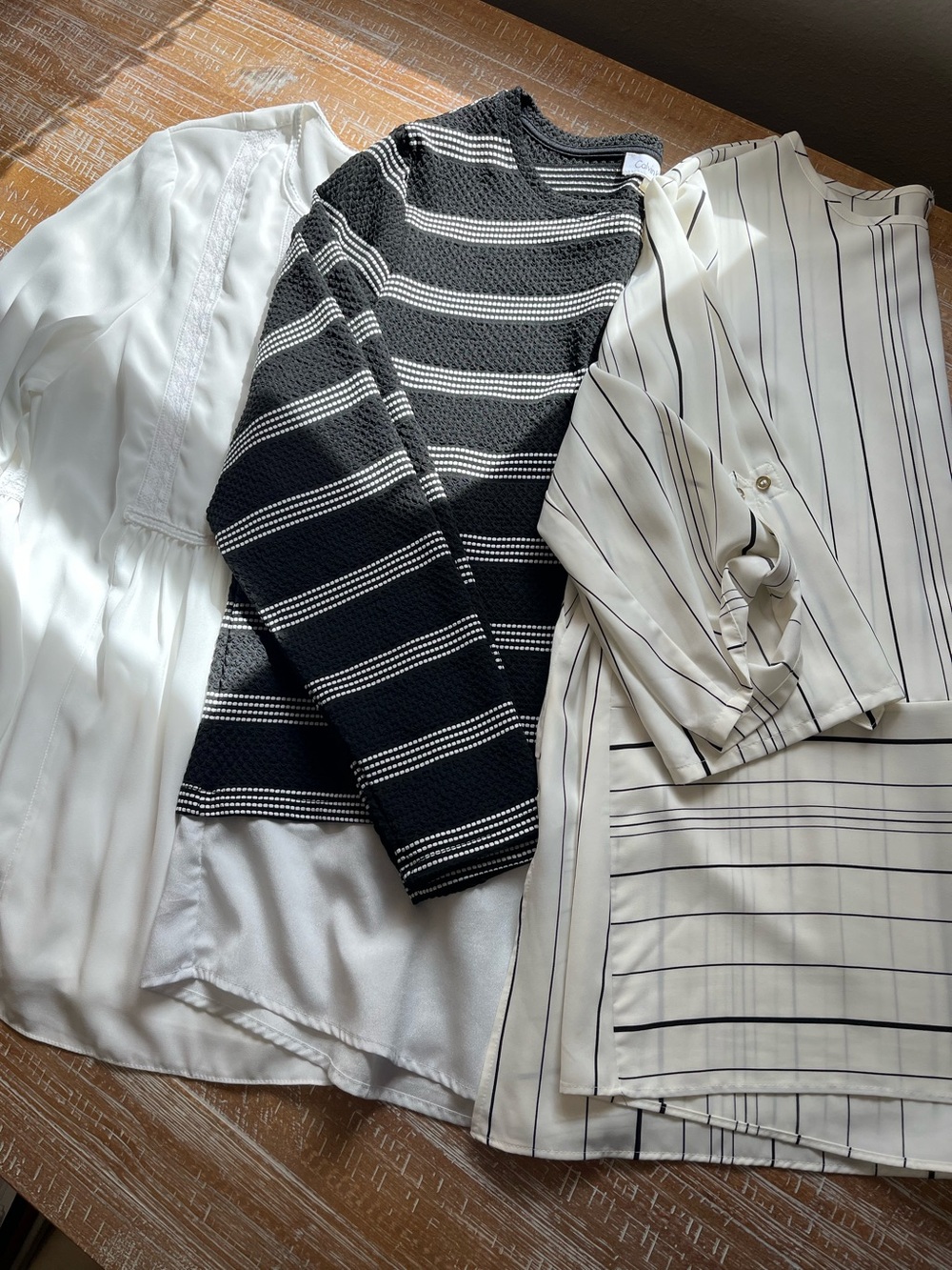 BUNDLE of 3 black and white tops Calvin Klein and Maxx Studio